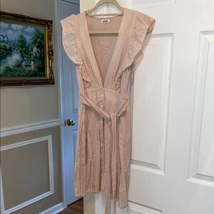 Essue Pink Ruffle Dress - Size Small